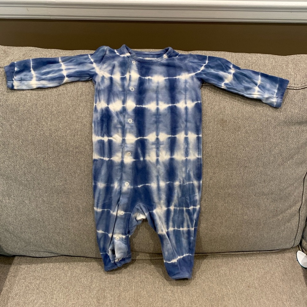Pehr blue tie dye onesie